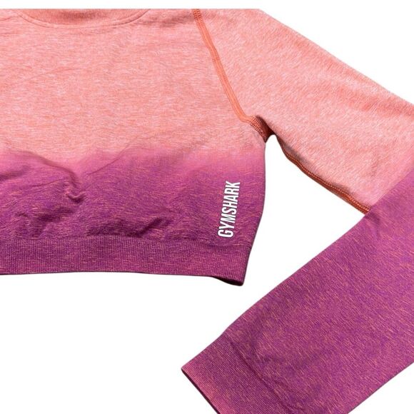 Gymshark Pink Adapt Ombre Seamless Crop Top M - Picture 2 of 4